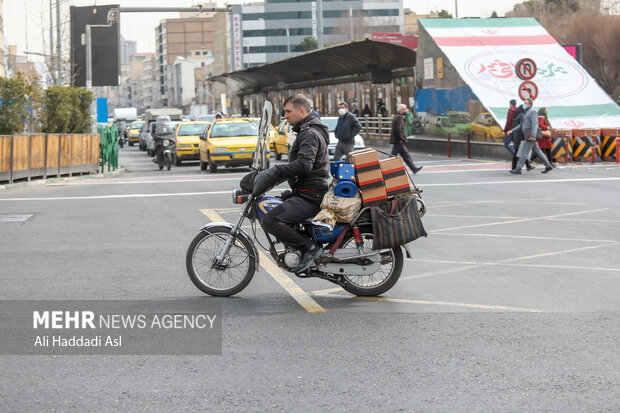 طرح انضباط بخشی تردد موتورسیکلت سواران صبح روز شنبه ۳۰ بهمن ماه در سراسر تهران برگزار شد