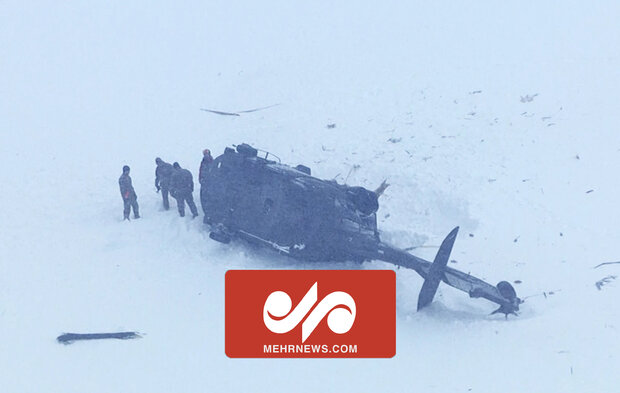 لحظه سقوط دو بالگرد ارتش آمریکا نزدیک پیست اسکی