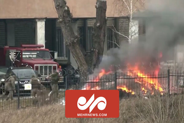 آتش سوزی مشکوک در مقابل سازمان اطلاعات اوکراین