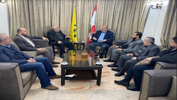 دیدار هیئت نماینده حماس با مسئول امور فلسطین جنبش حزب الله 