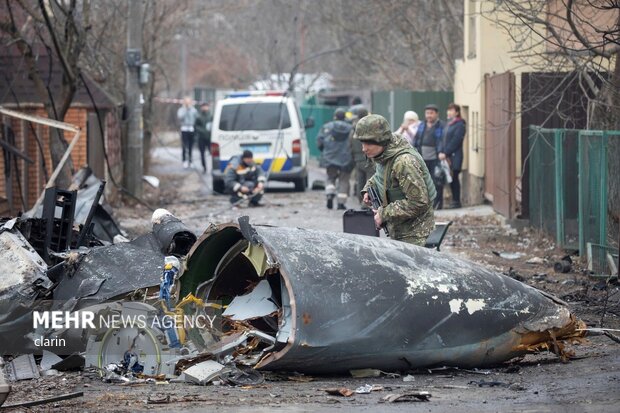 شنیده شدن صدای انفجارهای پیاپی در کی یف پایتخت اوکراین