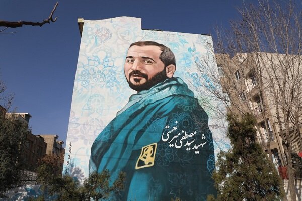 تصویر شهید «میر نعمتی» بر دیواره بزرگراه تندگویان نقش بست
