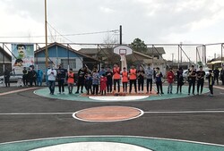 افتتاح نخستین زمین بسکتبال خیابانی انزلی