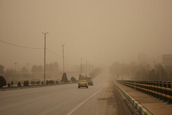 آسمان خوزستان گرد و خاکی می‌شود