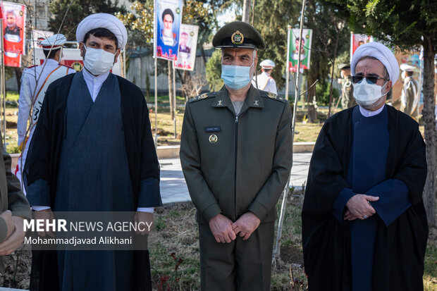 امیر سرتیپ محمد محمودی معاون اجرایی ارتش در مراسم غرس ۴۸ هزار اصله نهال به یاد شهدای ارتش حضور دارد