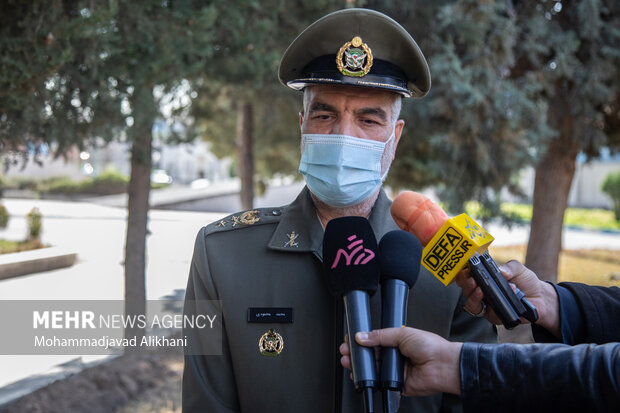 امیر سرتیپ محمد محمودی معاون اجرایی ارتش در مراسم غرس ۴۸ هزار اصله نهال به یاد شهدای ارتش حضور دارد