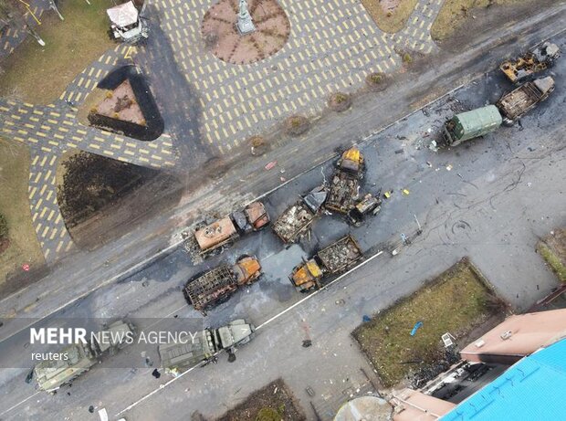 انهدام تجهیزات جنگی روسیه توسط نیروهای نظامی اوکراین