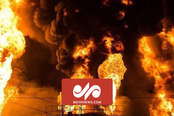 فیلماز لحظه اصابت موشک به انبار نفت در منطقه ژیتومیر اوکراین
