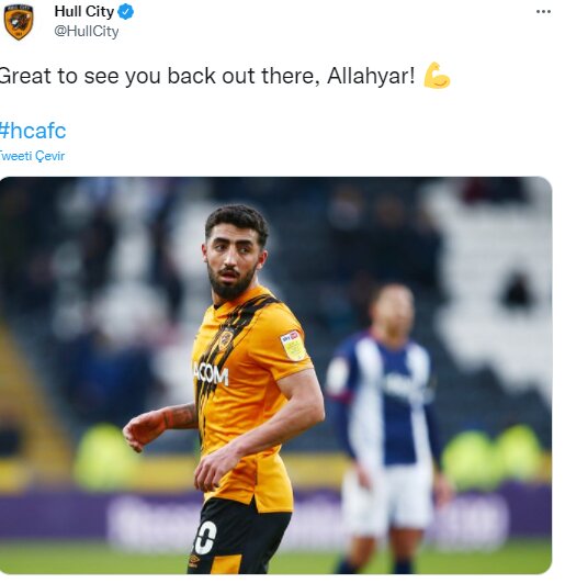 Hull City'den İranlı futbolcu "Allahyar" mesajı