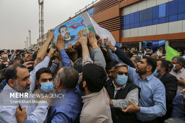 استقبال از پیکر مطهر شهید مدافع حرم؛ احسان کربلایی پور