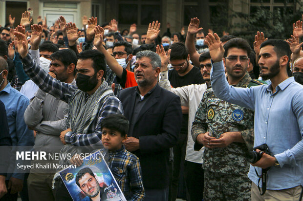 استقبال از پیکر مطهر شهید مدافع حرم؛ احسان کربلایی پور