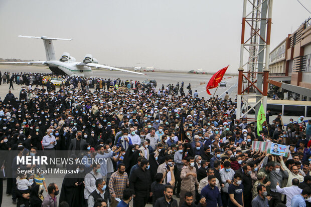 استقبال از پیکر مطهر شهید مدافع حرم؛ احسان کربلایی پور