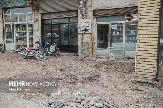 سنگفرش راسته مسگران بازار زنجان در آستانه عیدنوروز