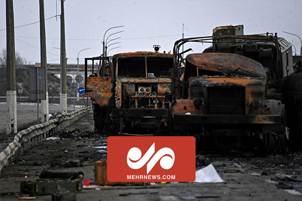 تصاویری از انهدام انبار نظامی ارتش اوکراین توسط نیروهای روسی