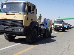 Iranian army ground force unveils newly-built trailer trucks