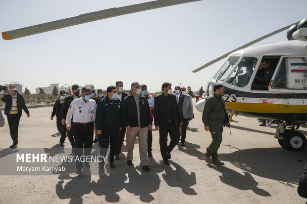 تمرین مشترک امداد هوایی تهران برای آمادگی مقابله با بلایای طبیعی با حضور علیرضا زاکانی شهردار تهران برگزار شد