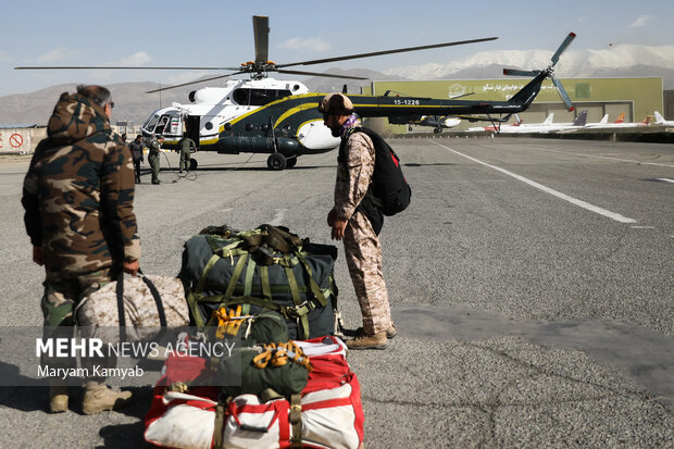 تمرین مشترک امداد هوایی تهران برای آمادگی مقابله با بلایای طبیعی برگزار شد
