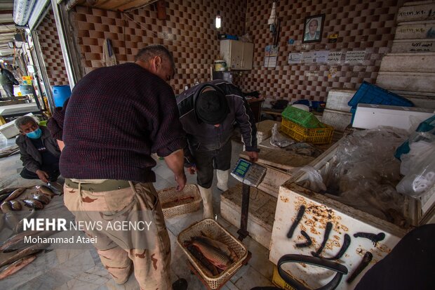 Fish market in Bandar-e Torkaman