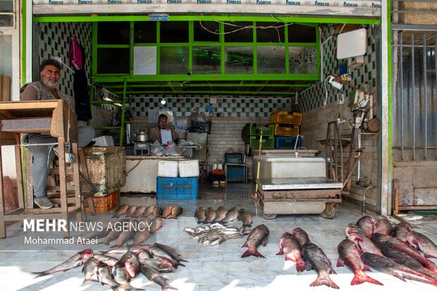 Fish market in Bandar-e Torkaman