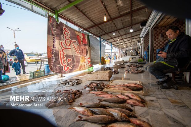 Fish market in Bandar-e Torkaman