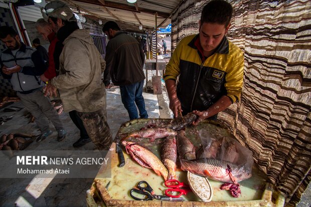بازار ماهی فروشان بندرترکمن