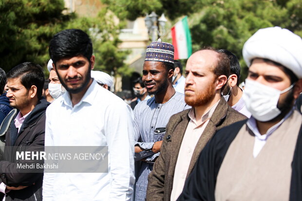 People in Qom protest Saudi mass executions