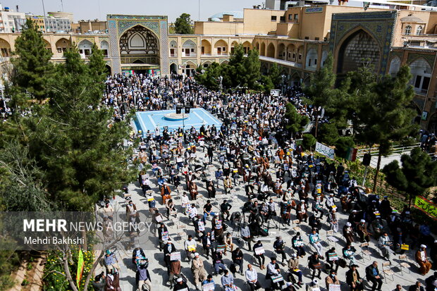 People in Qom protest Saudi mass executions