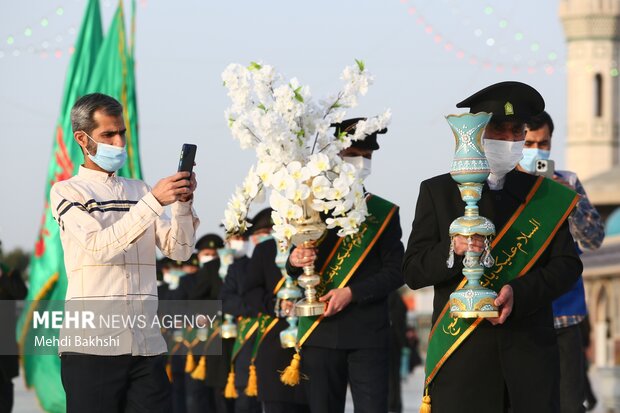 آیین تعویض پرچم مسجد مقدس جمکران در آستانه نیمه شعبان