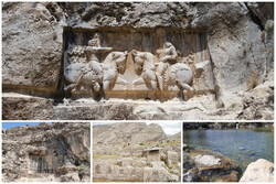 لذت گردشگری در شهر باستانی/ شاهکارهای حجاری روی سنگ را در کازرون ببینید