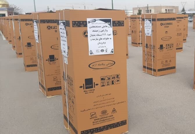 توزیع ۲۱۲ یخچال در بین نیازمندان استان قزوین