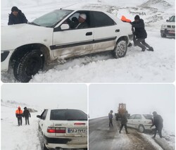 عملیات برف‌روبی و بازگشایی محورهای‌ مواصلاتی استان اردبیل