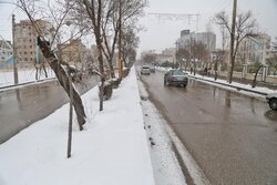Snowfall in Ardabil prov. during Nowruz