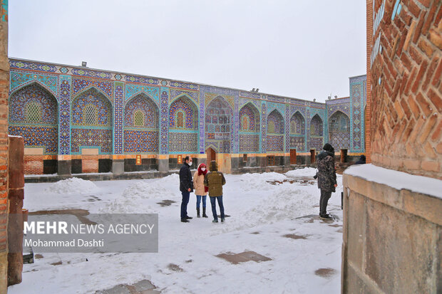 Snowfall in Ardabil during Nowruz
