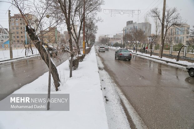 Snowfall in Ardabil during Nowruz
