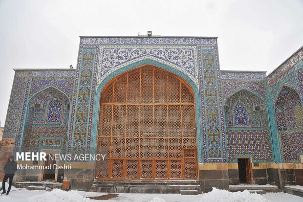 Snowfall in Ardabil during Nowruz
