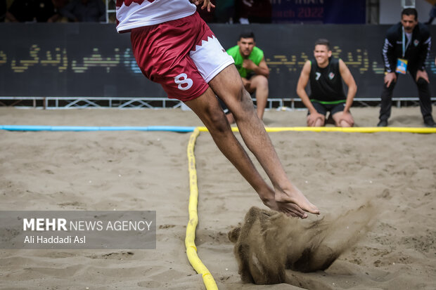 مسابقات هندبال ساحلی نوجوانان قهرمانی آسیا بین دو تیم اردن و قطر برگزار و در انتها کشور اردن برنده مسابقه  شد