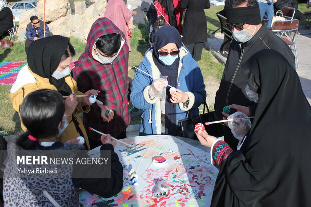 Nowruz colored eggs festival in Kermanshah