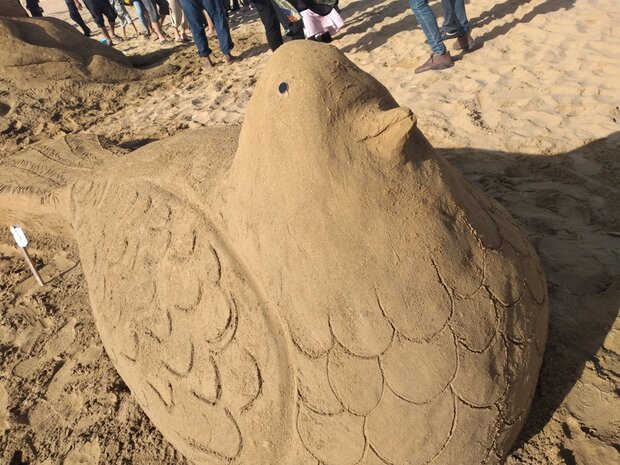 جشنواره حجم‌های ماسه‌ای در ساحل گناوه برگزار شد