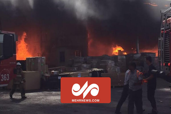 آتش سوزی در نزدیکی فرودگاه بین المللی کویت 