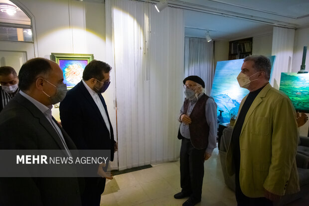 دیدار نوروزی وزیر فرهنگ و ارشاد اسلامی با حسین محجوبی