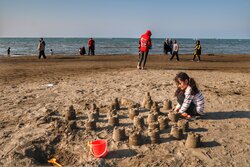 Caspian sea beaches in Mazandaran province