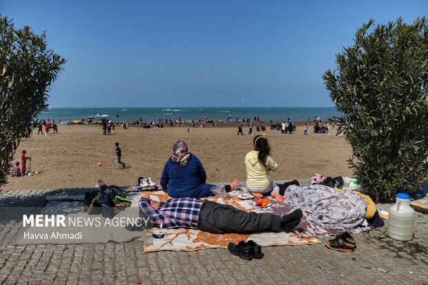 Caspian sea shores in Mazandaran province