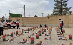 توزیع ۱۶۰۰ بسته معیشتی در پویش «هلال رحمت» در قزوین
