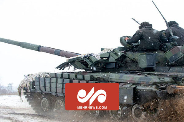 شلیک تانک روسی به مواضع نظامیان اوکراینی از نمایی متفاوت