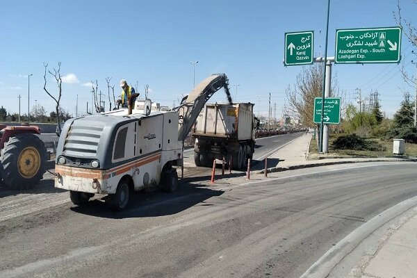 بهسازی مسیر کندروی شمالی آزادراه تهران- کرج 