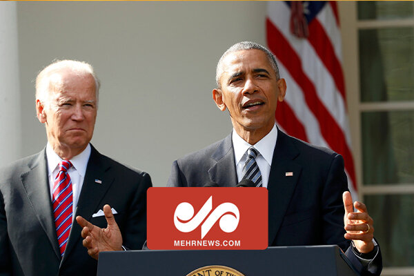 شوخی عجیب اوباما با بایدن در کاخ سفید