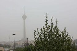 Tehran air pollution from sand storm