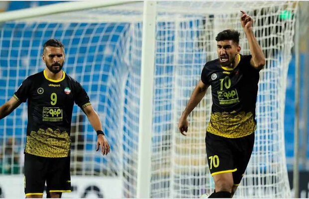 During a Propaganda football match between Iran's Sepahan FC and