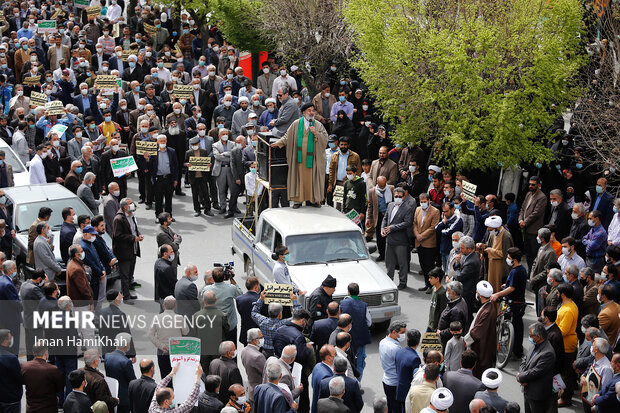 راهپیمایی مردم همدان در محکومیت حادثه مشهد