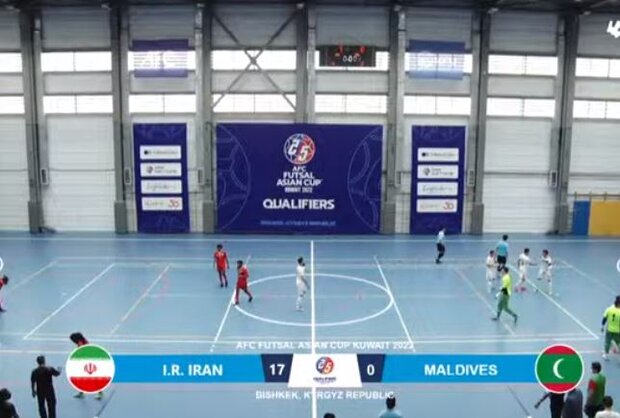 Iran thrashes Maldives 17-0 in AFC Futsal Cup qualifiers
